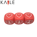 25mm Red with Custom Pattern 16g Round Corner Dice Wholesale